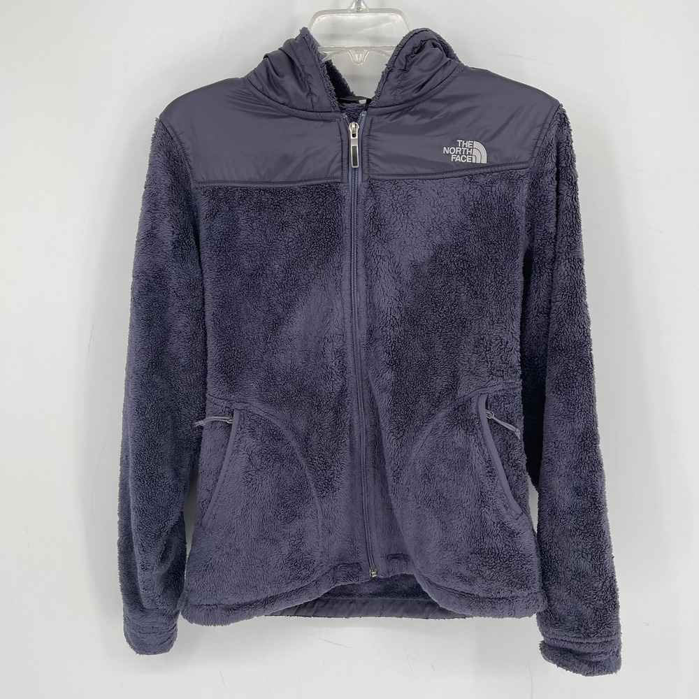 The North Face Women's Purple Osito Hooded Full Zip Fleece Hiking Jacket Size S